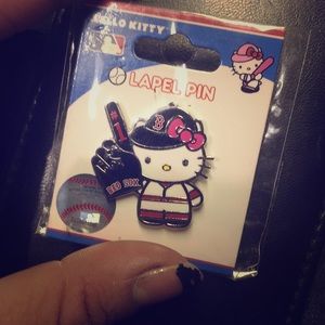 Hello Kitty Red Sox Pin